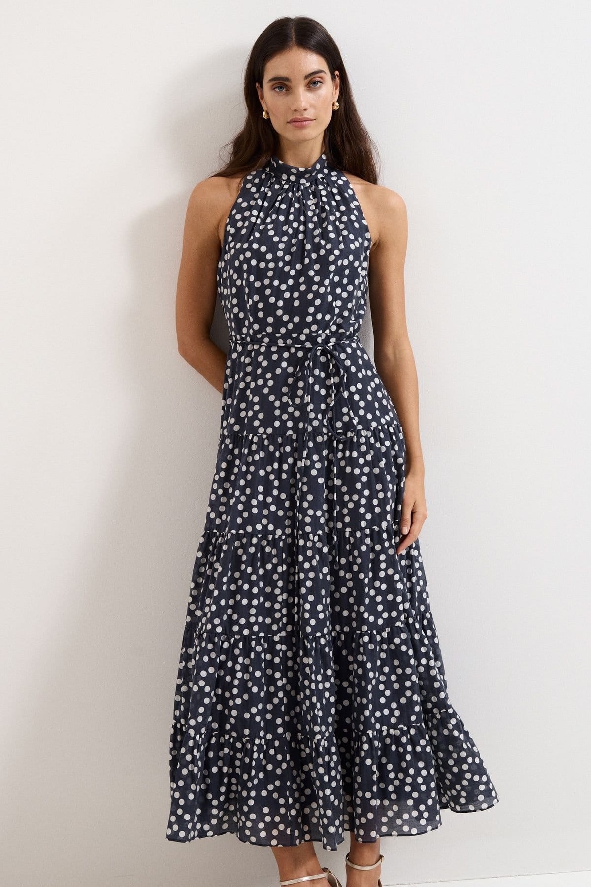 Phase Eight Phase Eight Women's Nita Navy Spot Maxi in Dark Navy - 1