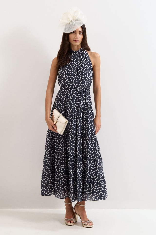 Phase Eight Phase Eight Women's Nita Navy Spot Maxi in Dark Navy - 3