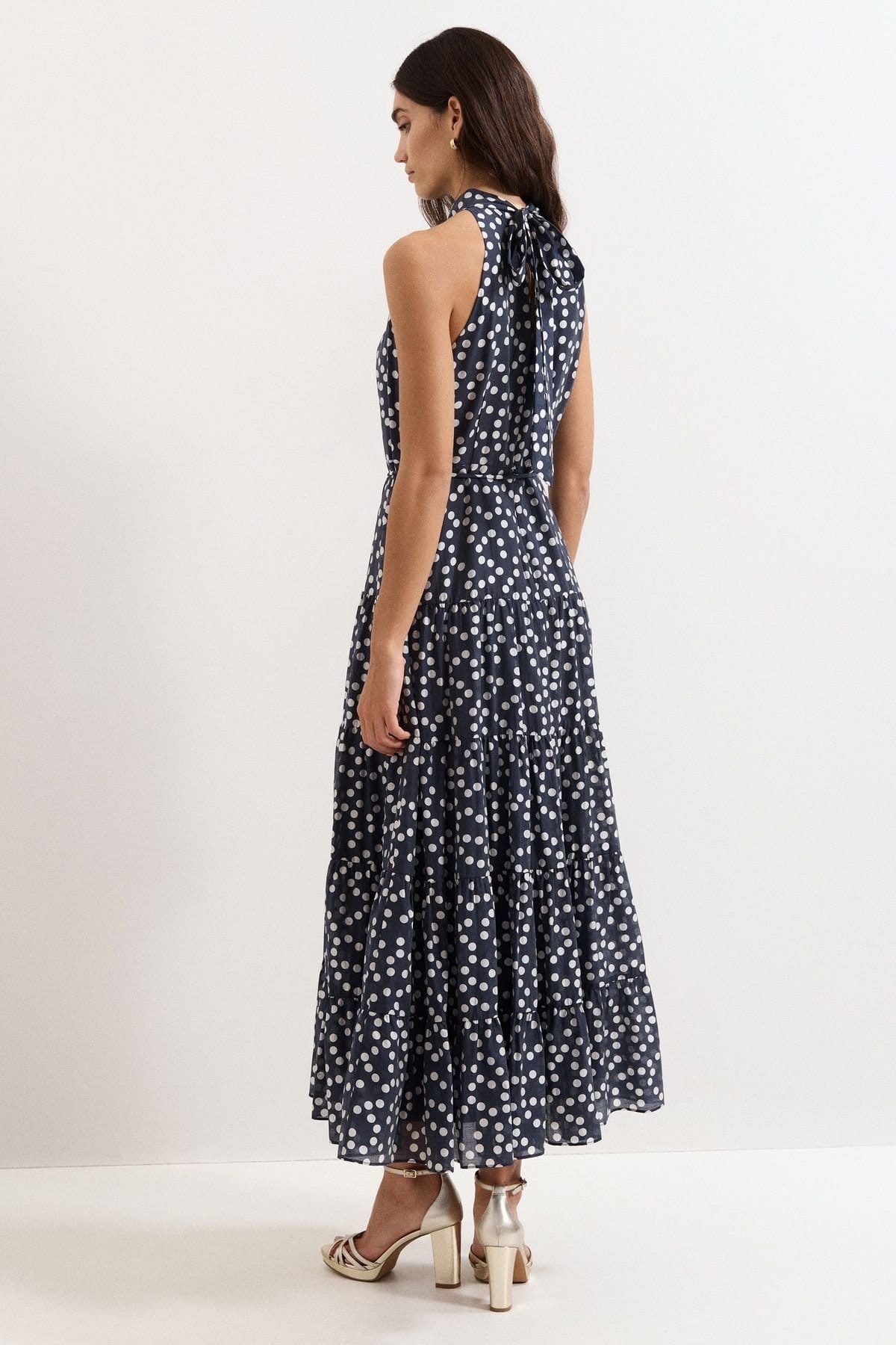 Phase Eight Phase Eight Women's Nita Navy Spot Maxi in Dark Navy - 4