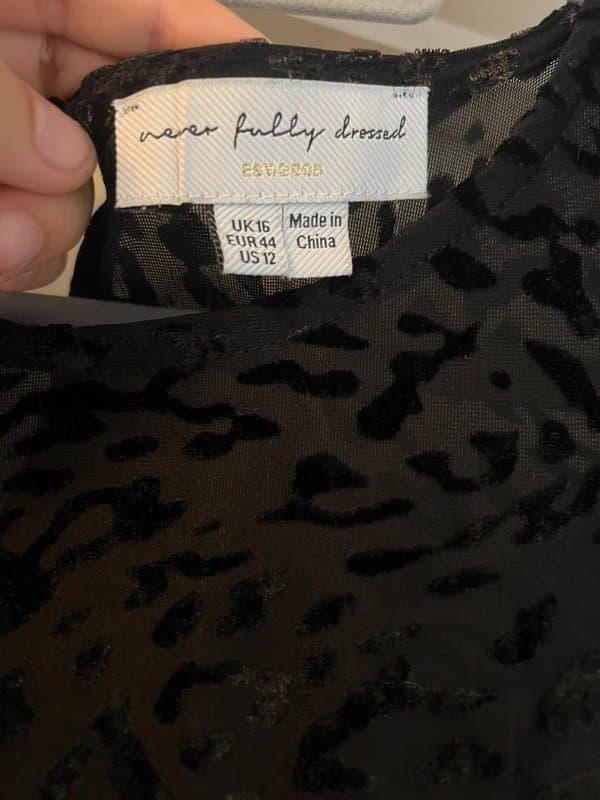 Never Fully Dressed Never Fully Dressed black animal print dress