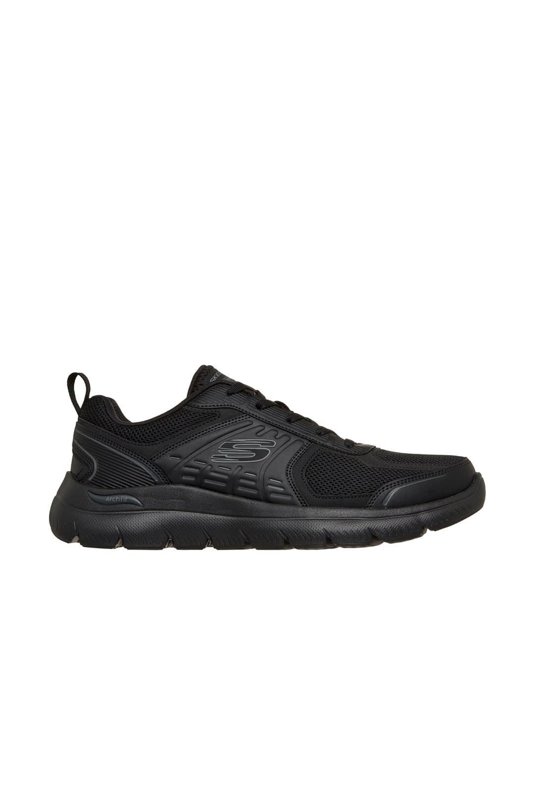 Skechers Skechers Men's Arch Fit Summits Duraleather Lace-Up Trainers Black