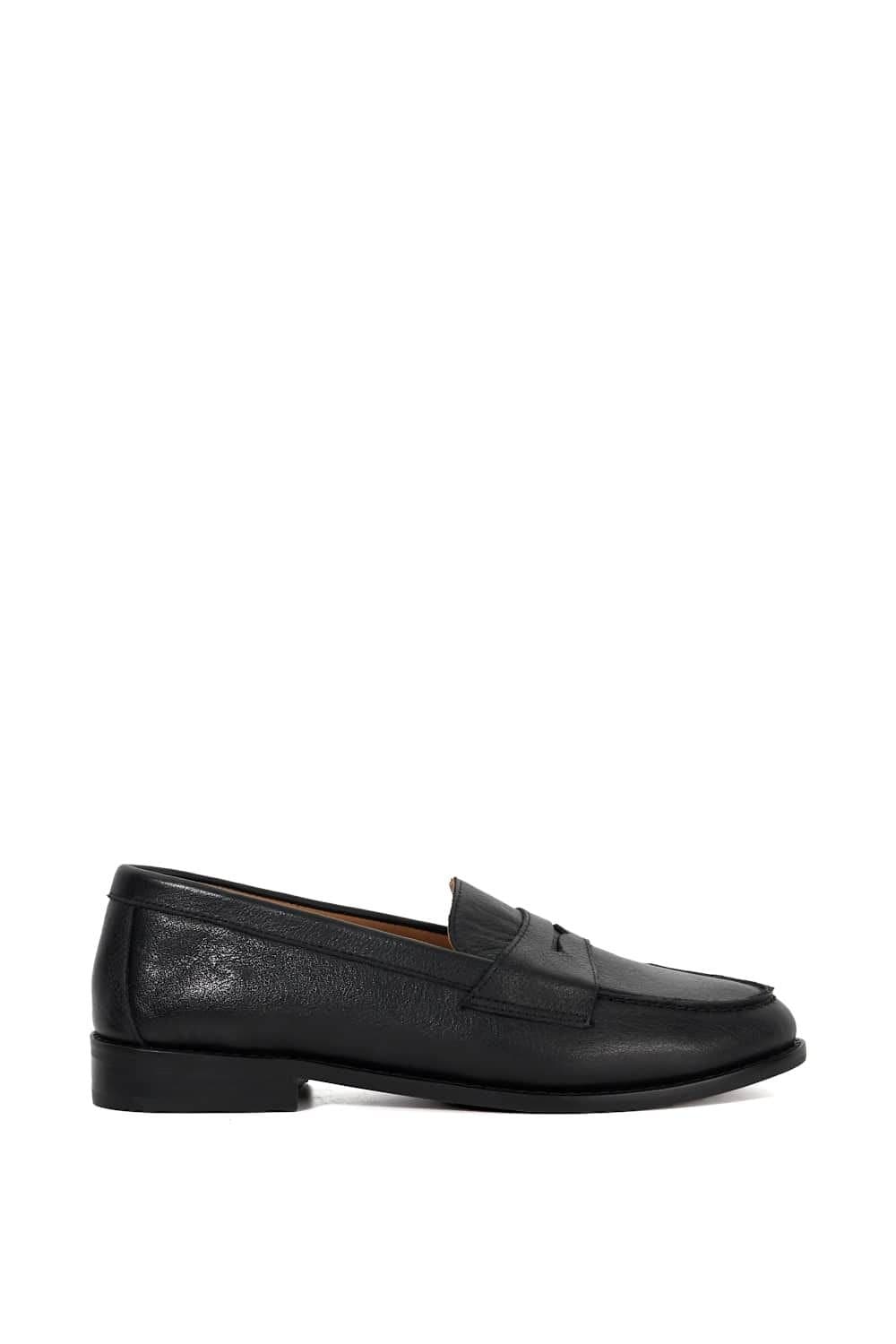 Dune London Dune London Women's Wide Fit 'Ginelli' Leather Loafers in Black