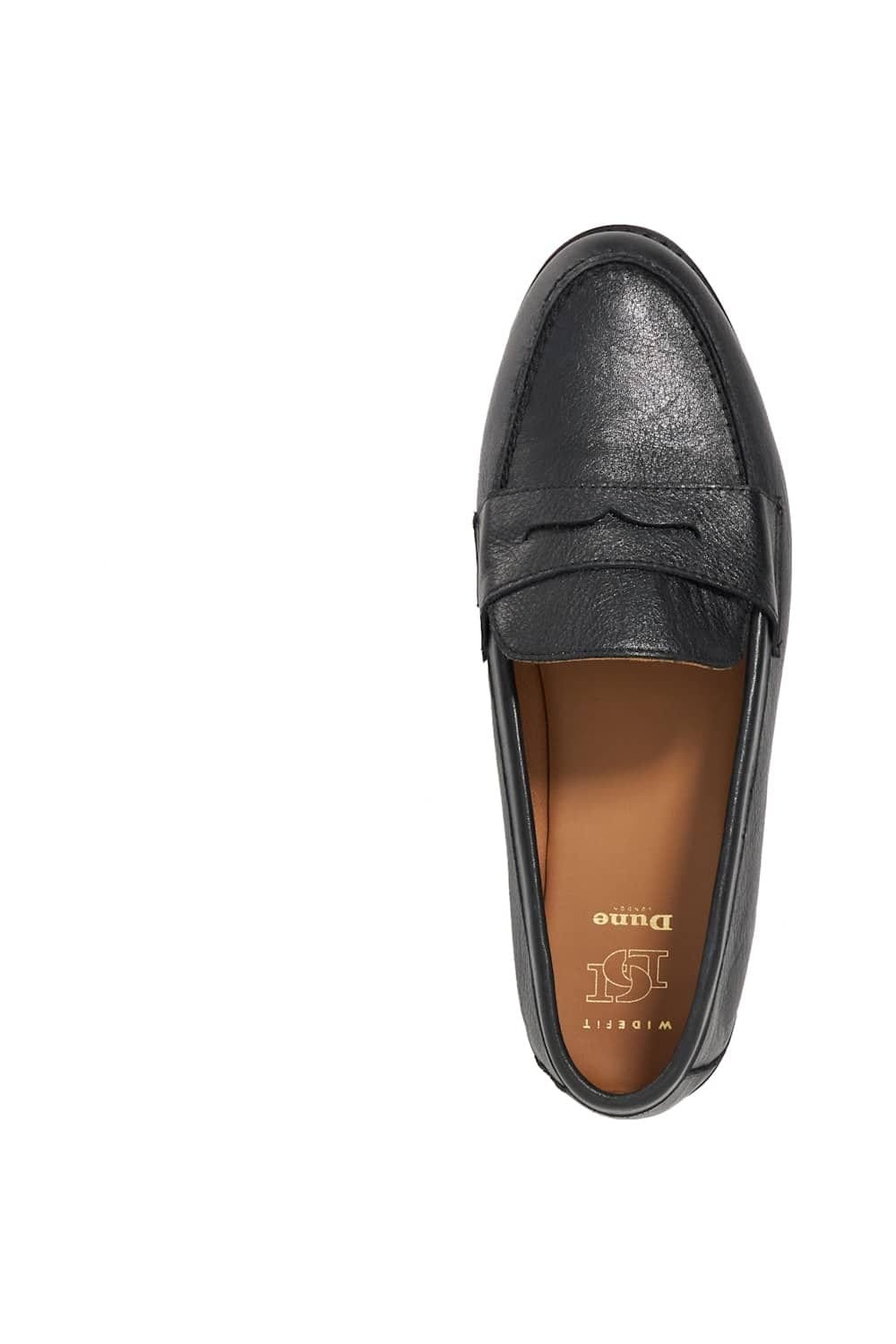 Dune London Dune London Women's Wide Fit 'Ginelli' Leather Loafers in Black - 4