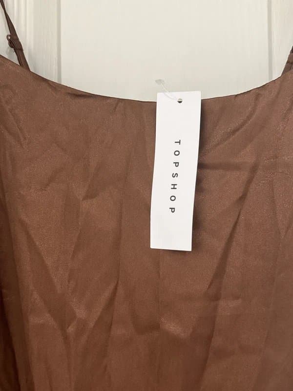 Topshop Topshop chocolate lace silk maxi