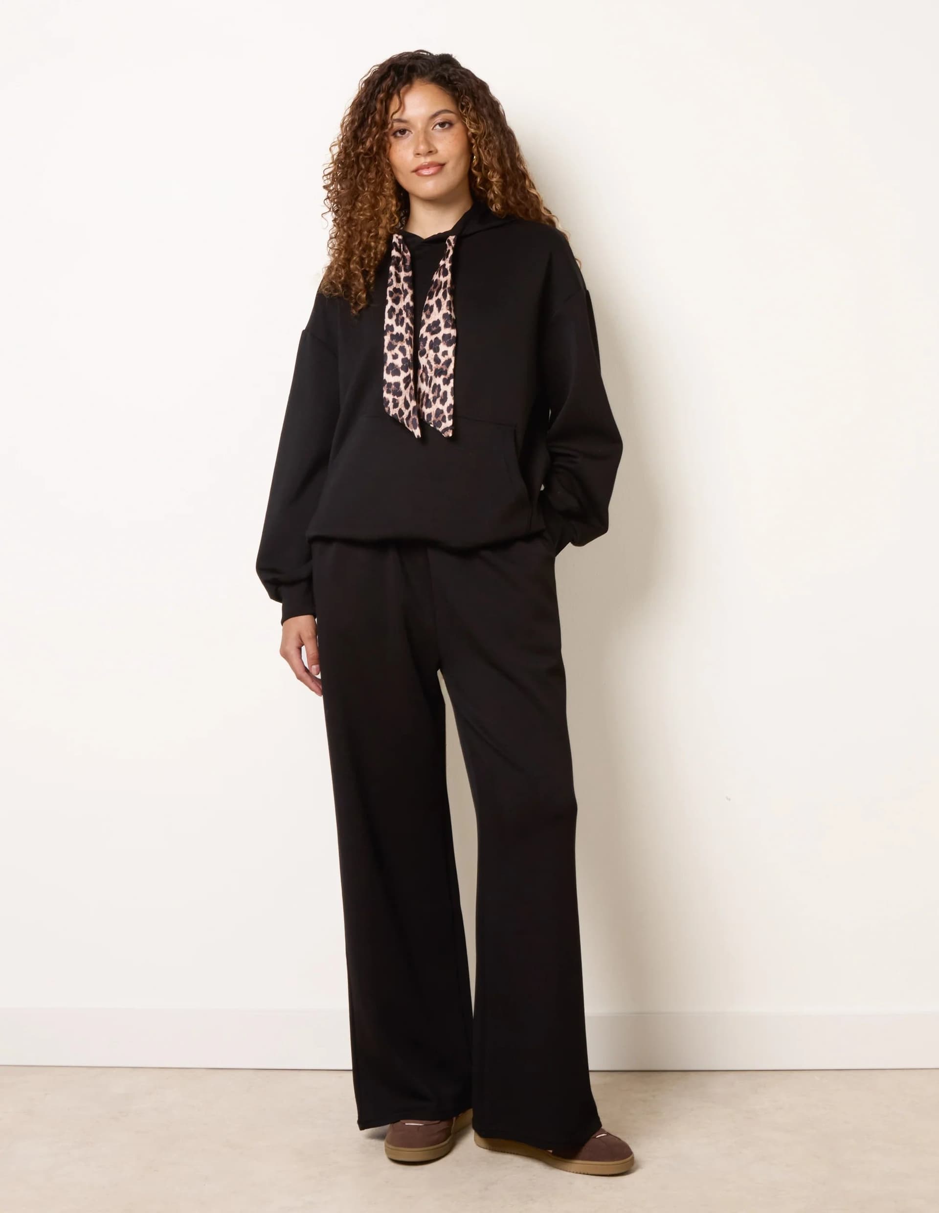 Blue Vanilla Hooded Leopard Tie & Pant Set