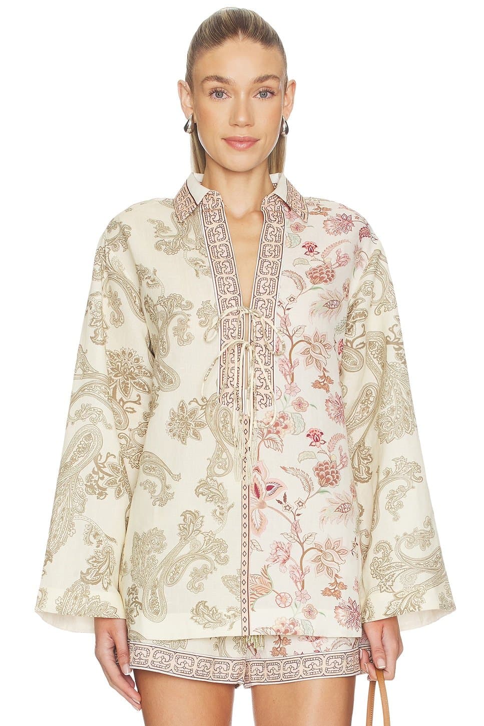 revolve Revolve Floral Print Drop Shoulder Tunic