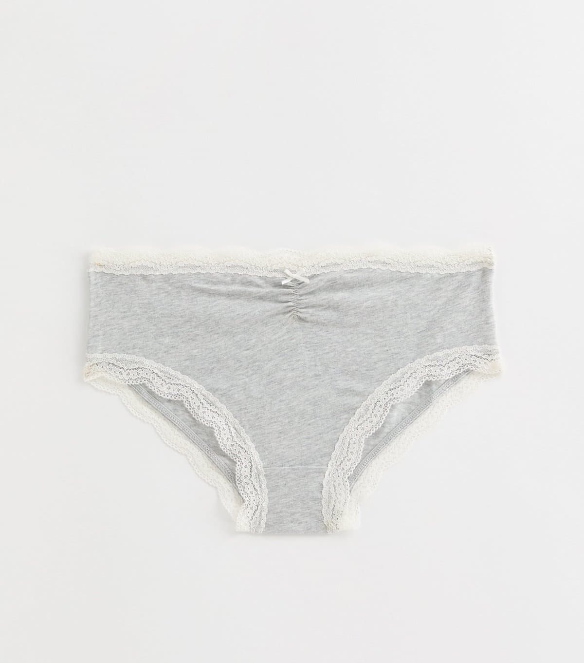 New Look New Look Girls' Grey Contrast Trim Briefs