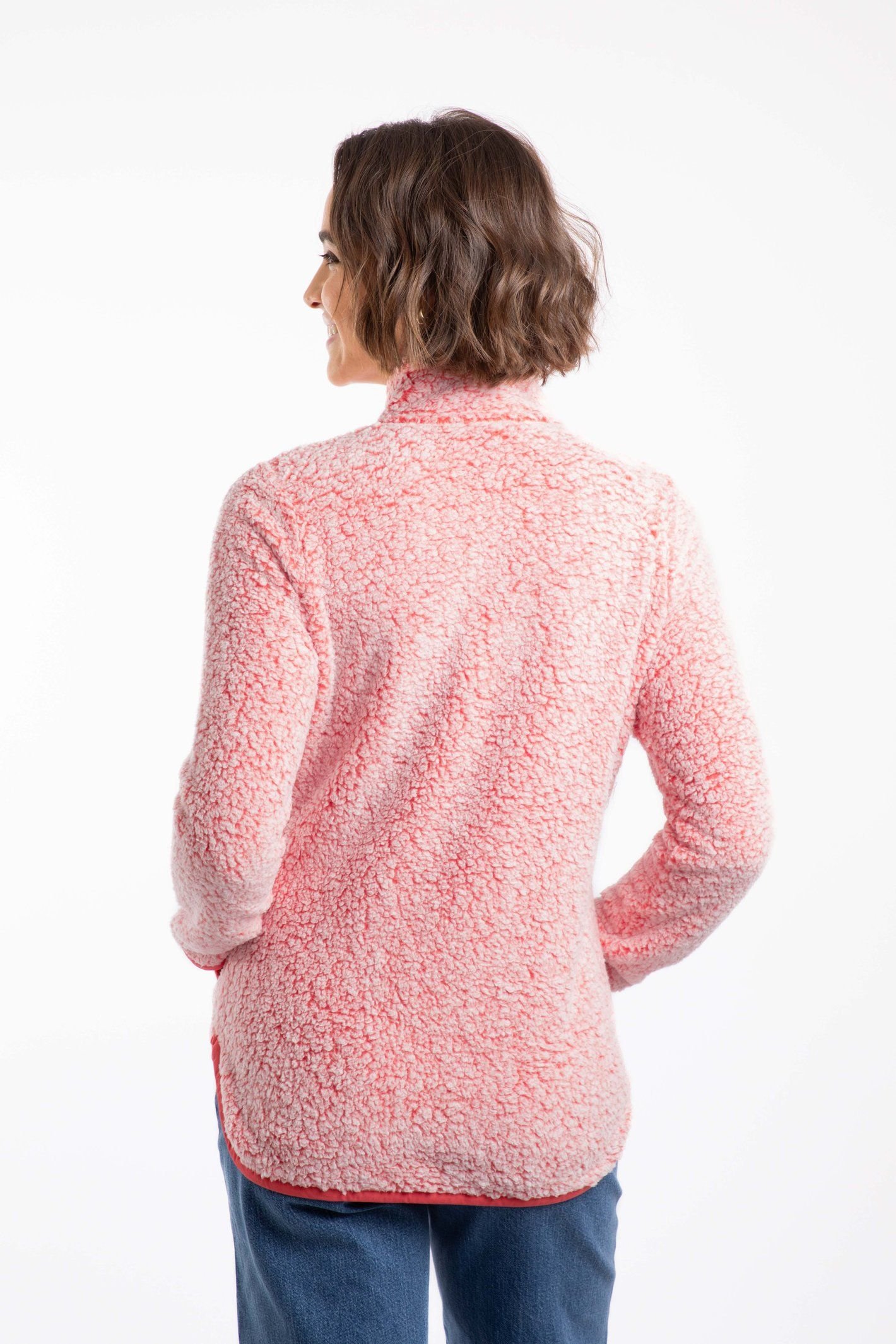 Weird Fish Weird Fish Women's Clove Cosy Full Zip Fleece in Coral - 3