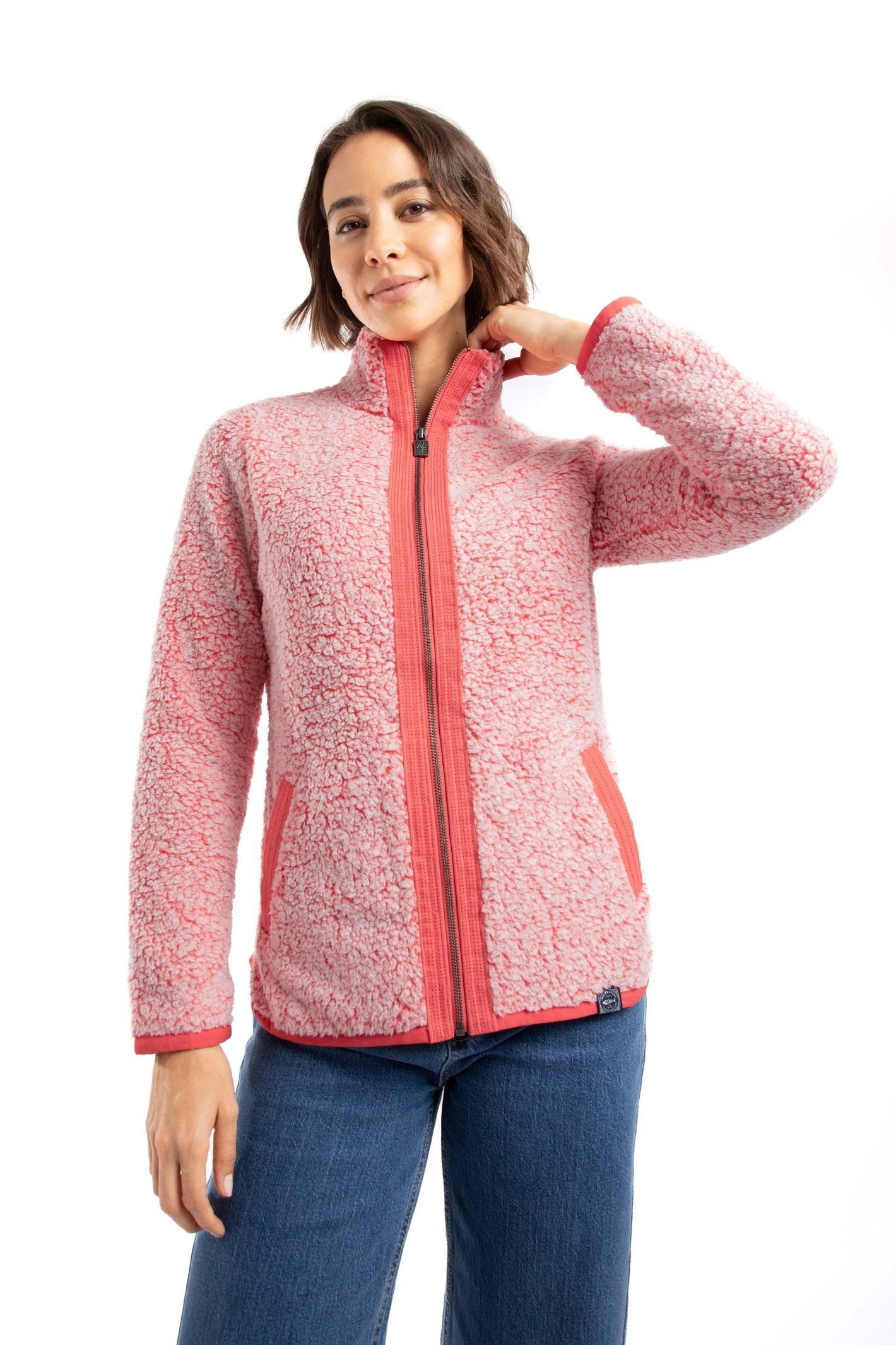 Weird Fish Weird Fish Women's Clove Cosy Full Zip Fleece in Coral - 4