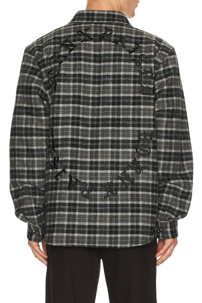 revolve Embroidered Flannel Shirt Jacket - 1