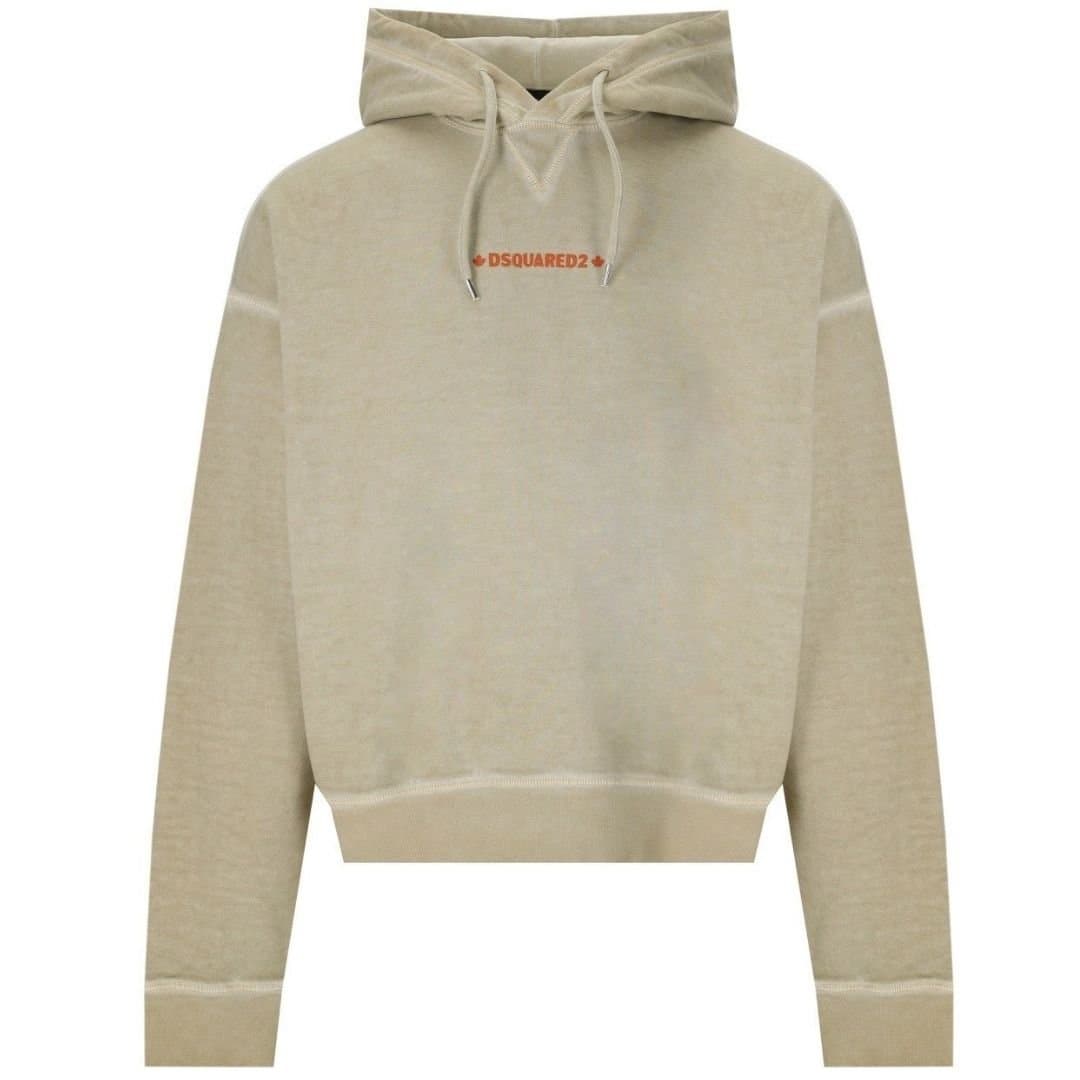 Dsquared2 Dsquared2 Beige Cotton Hoodie with Small Logo
