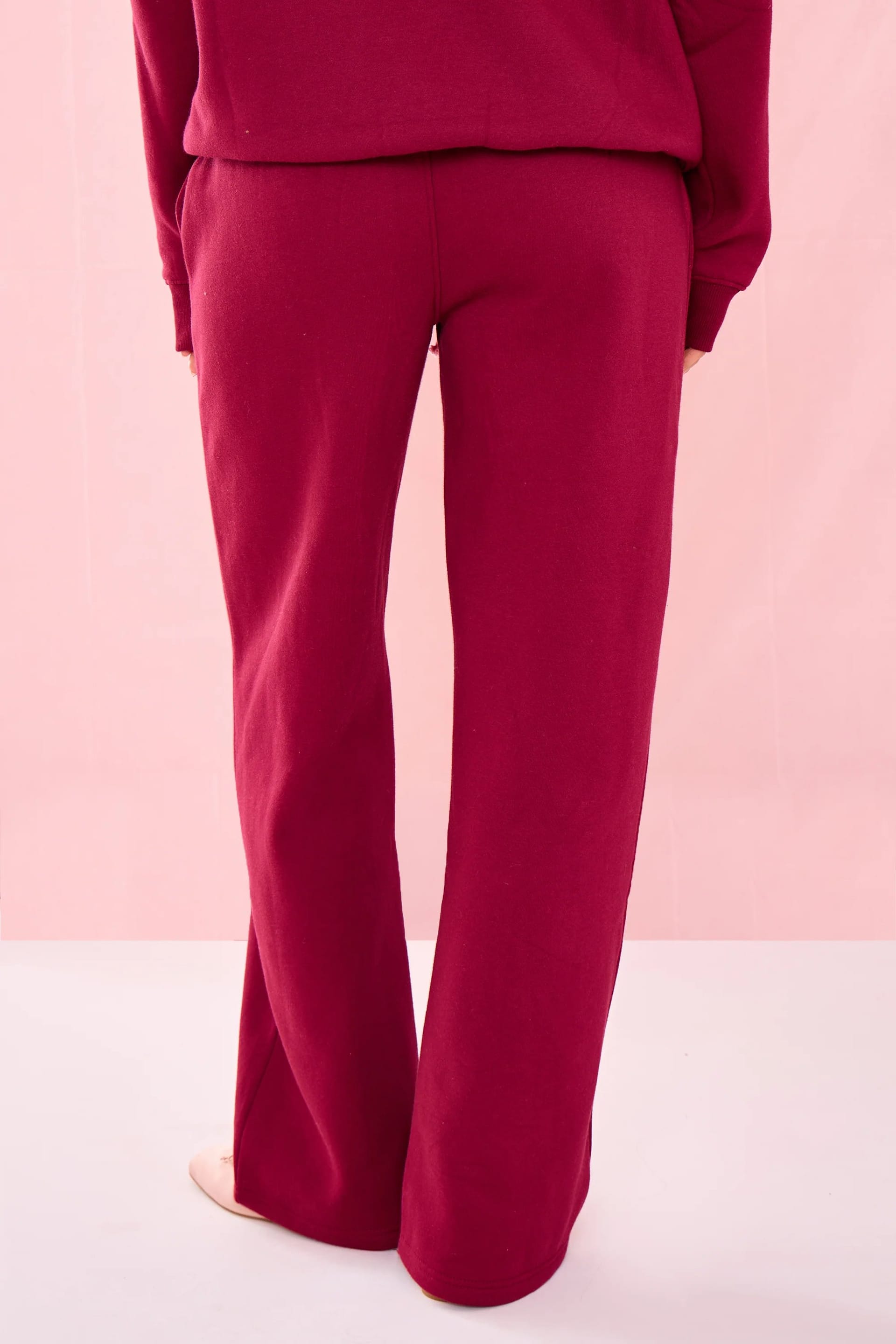 Kaiia Kaiia Bubble Graphic Wide Leg Joggers Raspberry Jelly - 4