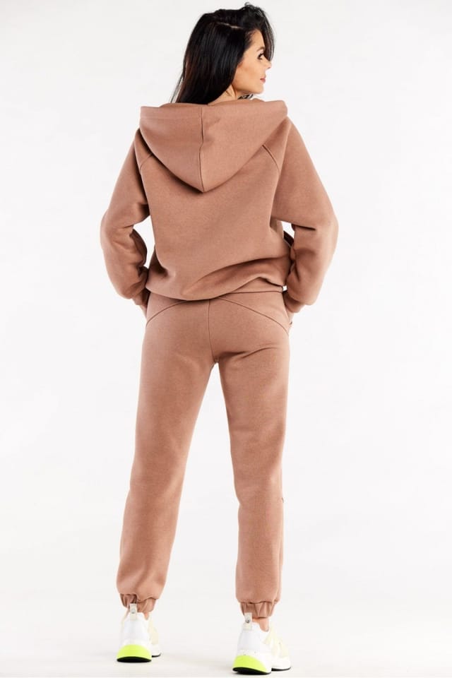 Love Lace Love Lace Women's Loose Sweatpants Tracksuit Trousers with Welts in Beige - 3