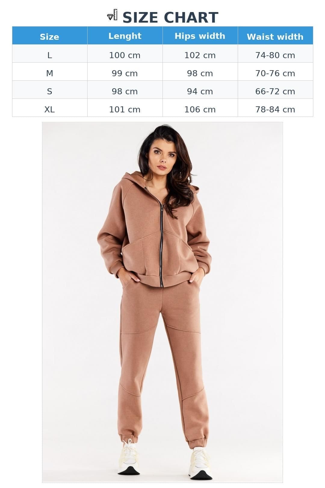 Love Lace Love Lace Women's Loose Sweatpants Tracksuit Trousers with Welts in Beige - 4