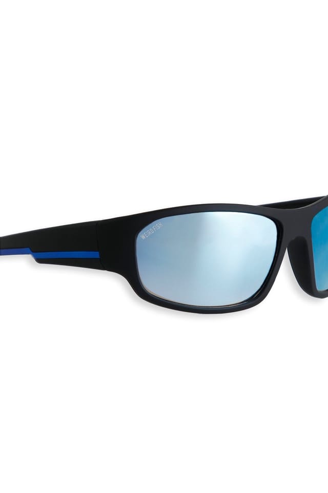 Weird Fish Weird Fish Men's Fromme Wraparound Sunglasses in Dark Blue - 3