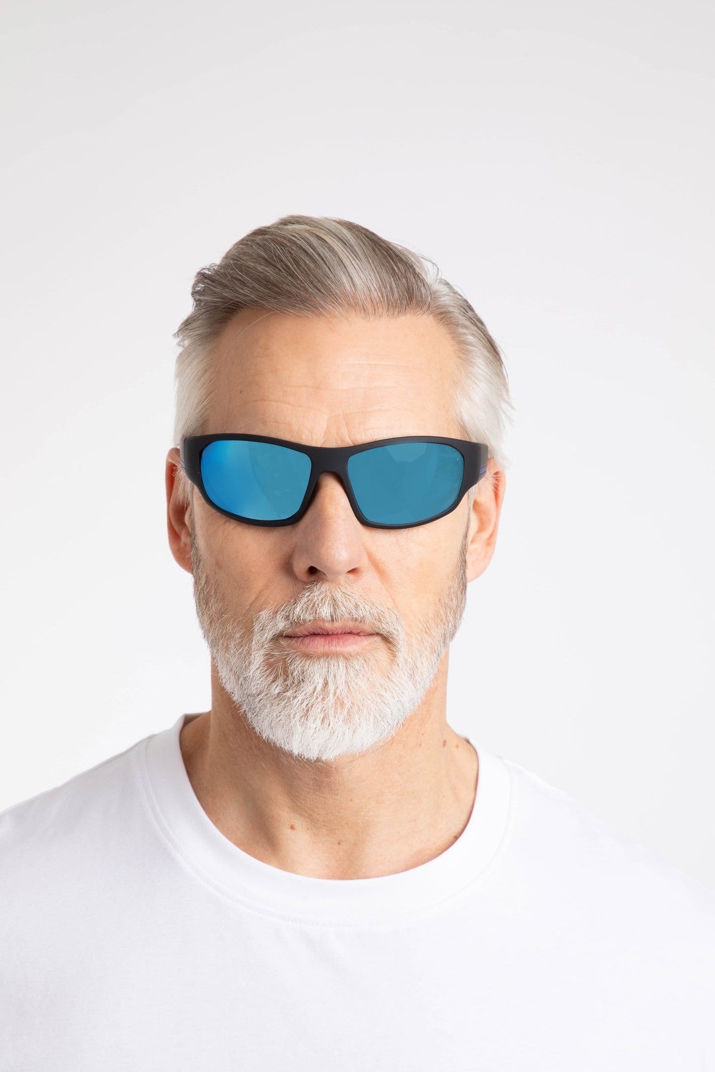 Weird Fish Weird Fish Men's Fromme Wraparound Sunglasses in Dark Blue - 4