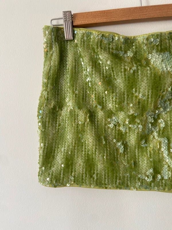 ASOS Green sequin mini skirt
