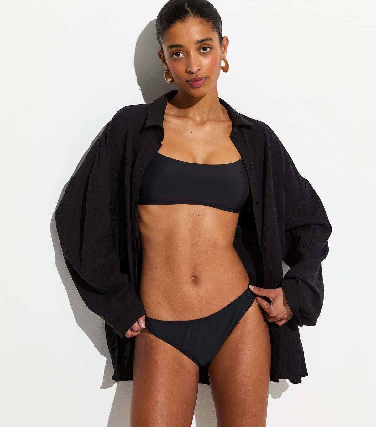 New Look Women's Black Hipster Bikini Bottoms New Look