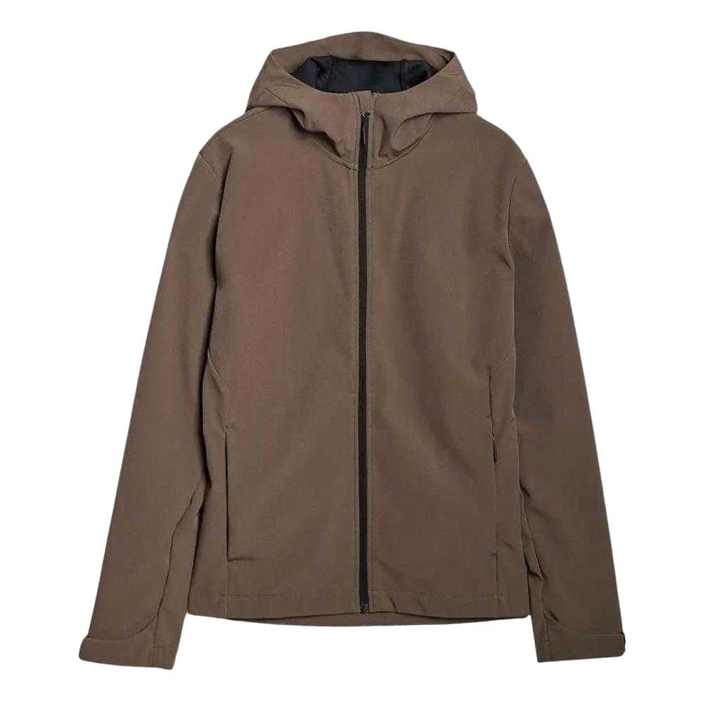 4F 4F Men's WSS25TSOFM324 Soft Shell Jacket in Brown