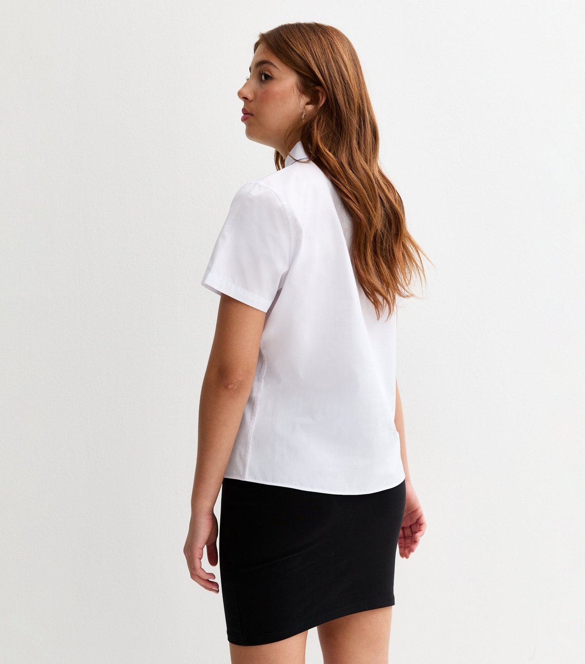 New Look Girls' Pack of 2 White Short Sleeve Regular School Shirts New Look - 4