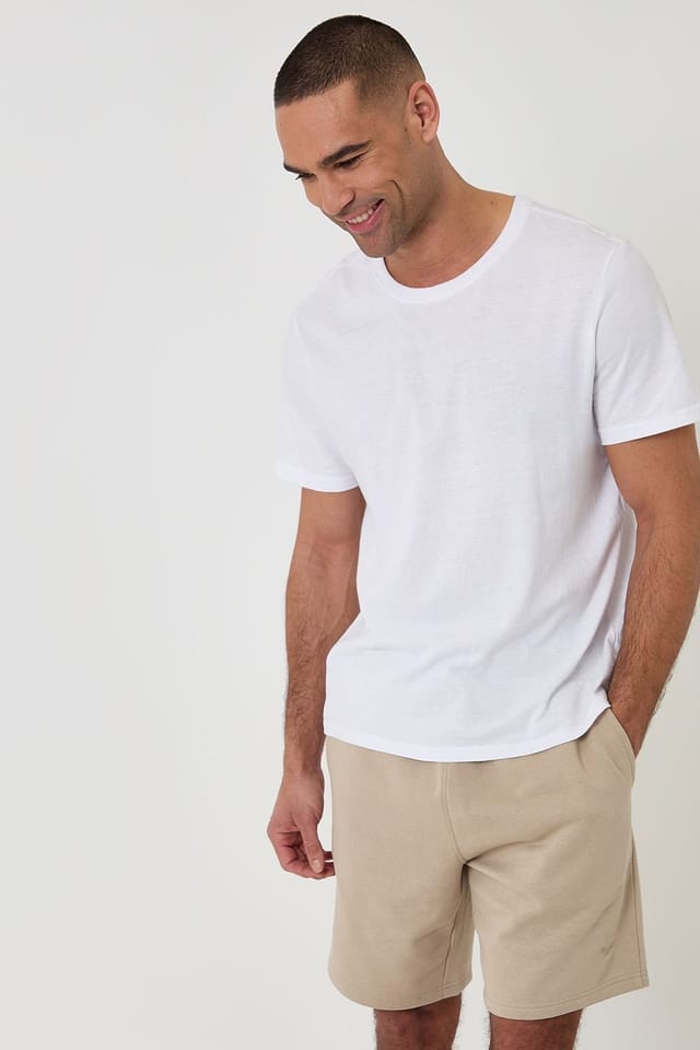 Threadbare threadbare Men's Sweat Shorts in Stone - 3