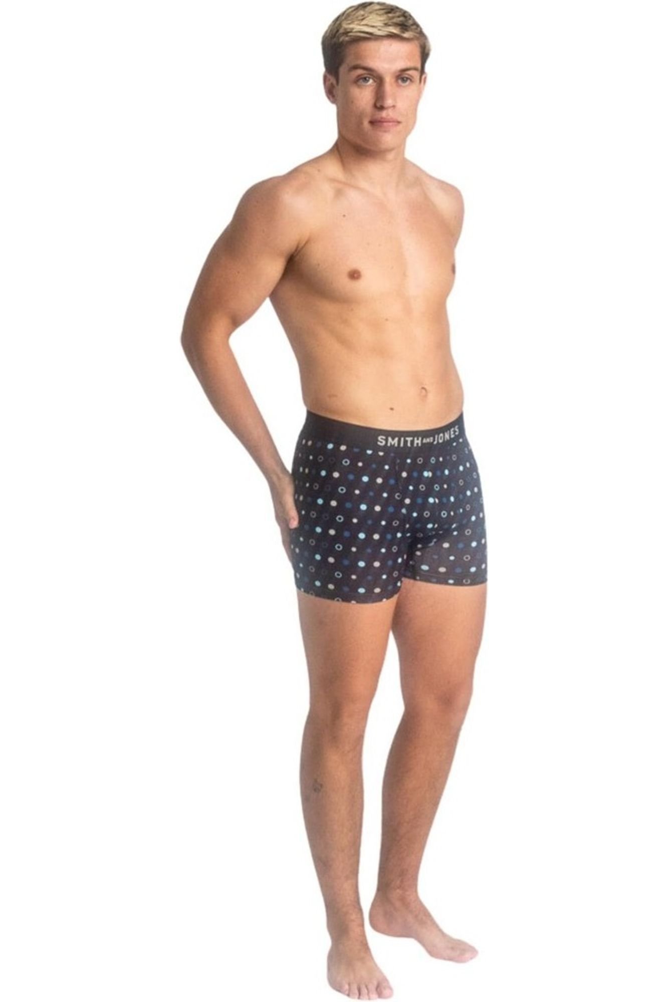Smith & Jones Smith & Jones Men's Lathan Assorted Designs Boxer Shorts (Pack of 5) in Jet Black - 2