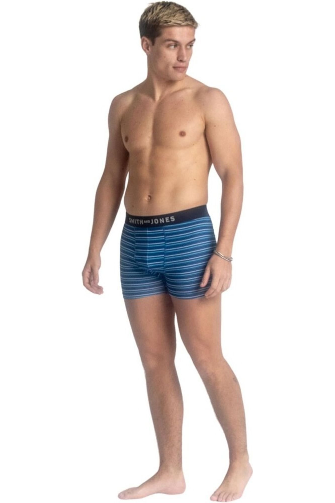 Smith & Jones Smith & Jones Men's Lathan Assorted Designs Boxer Shorts (Pack of 5) in Jet Black - 3