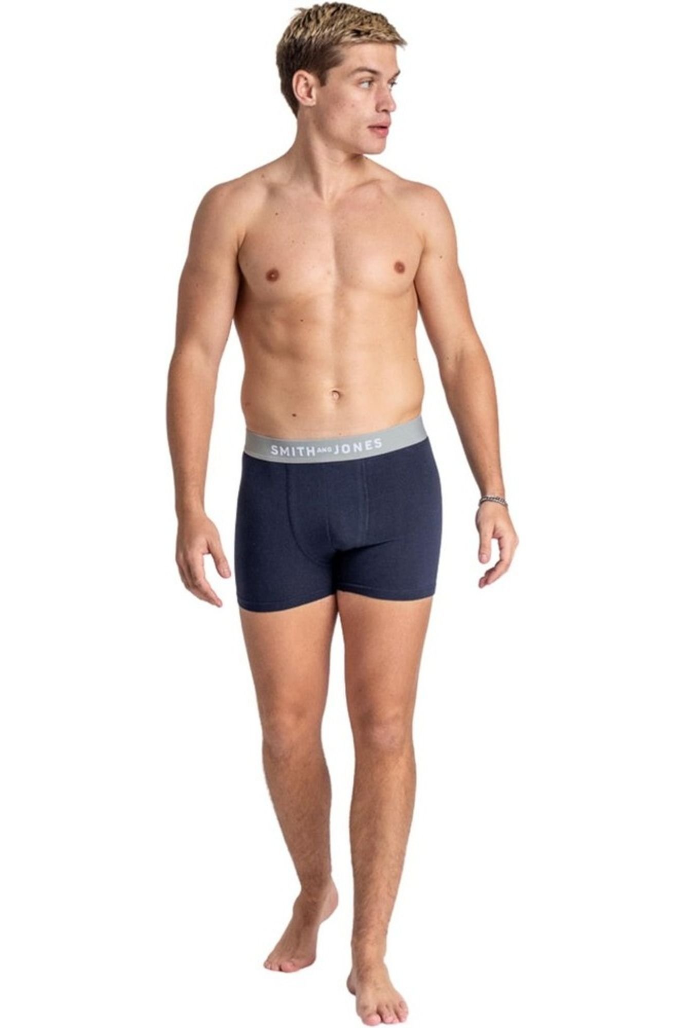 Smith & Jones Smith & Jones Men's Lathan Assorted Designs Boxer Shorts (Pack of 5) in Jet Black - 4