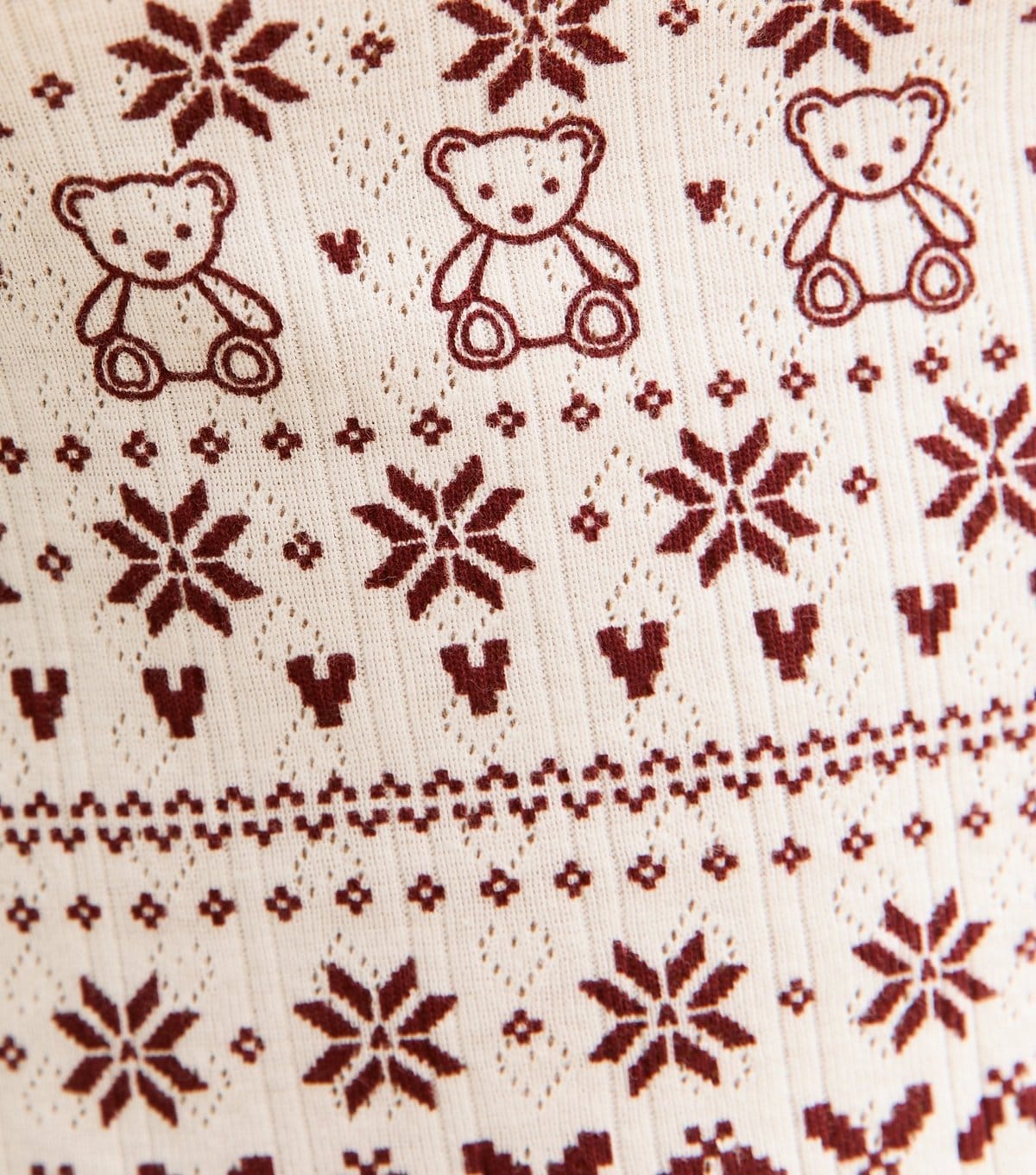 New Look Women's White Festive Bear Print Long Sleeve Top and Shorts Pyjama Set New Look - 4