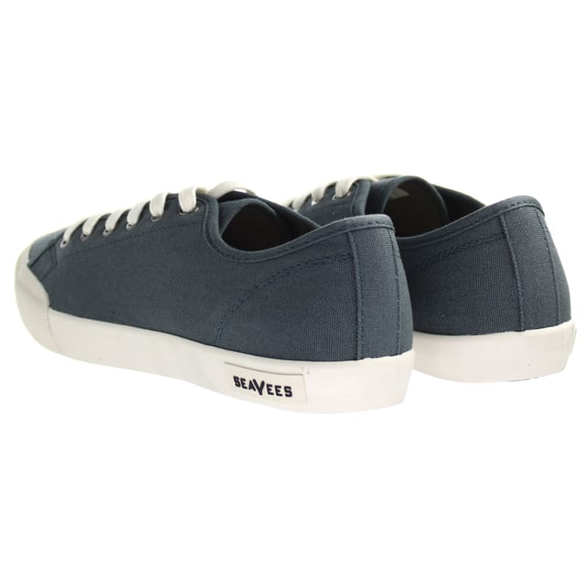 Seavees Seavees Women's Monterey Sneaker Standard Lace-Up Blue Canvas Trainers - 3