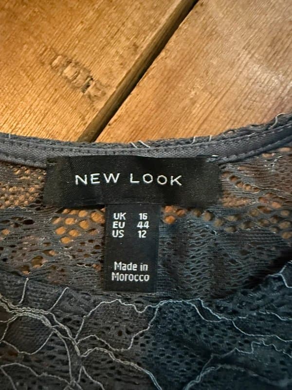 New Look Grey lace bodysuit size 16