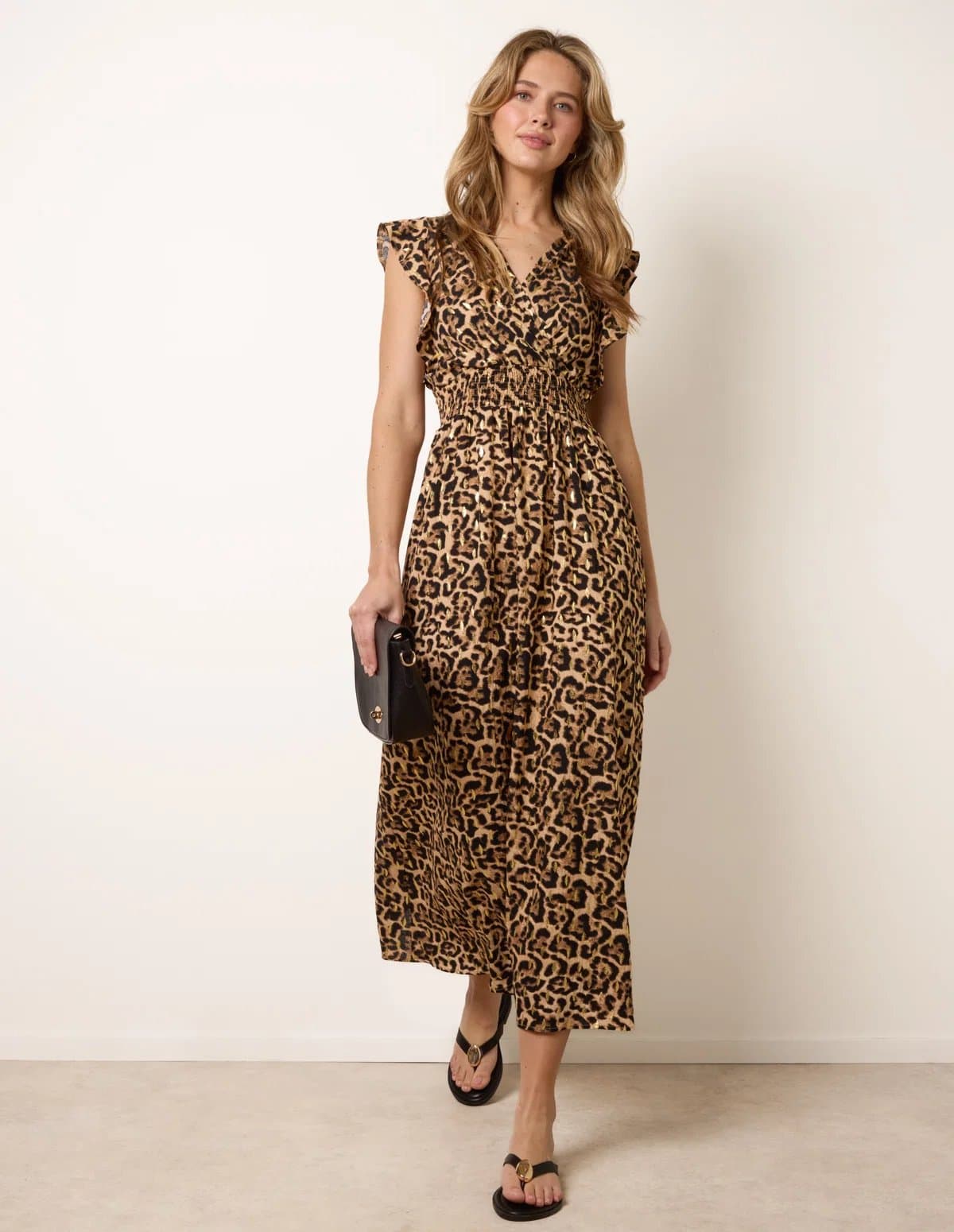 Blue Vanilla Leopard Print Dress