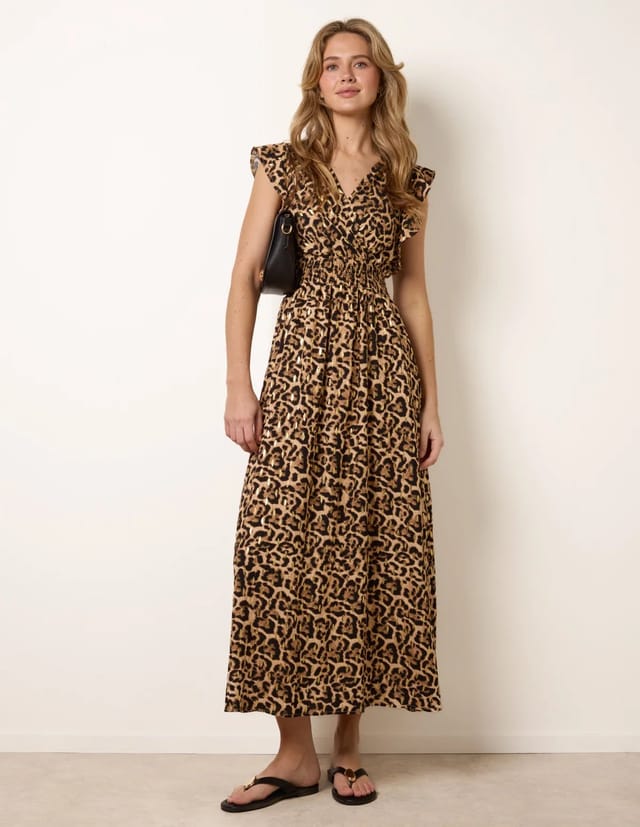 Blue Vanilla Leopard Print Dress - 3
