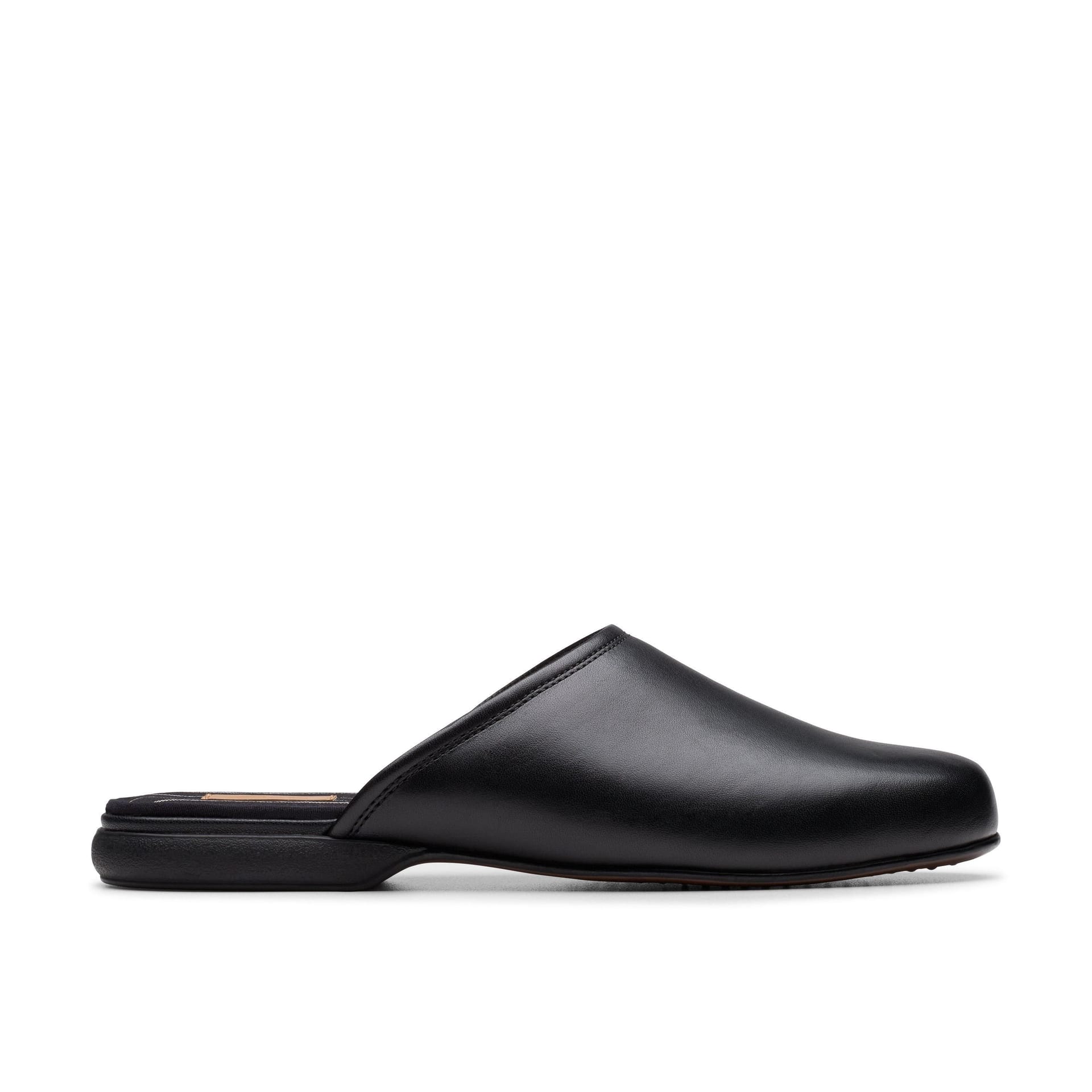 Clarks Clarks Men's Harston Mule Black Leather Slip Ons, Slippers - 4
