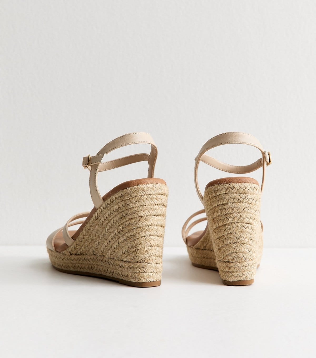 New Look Women's Off White Faux Leather Wedges Vegan New Look - 4