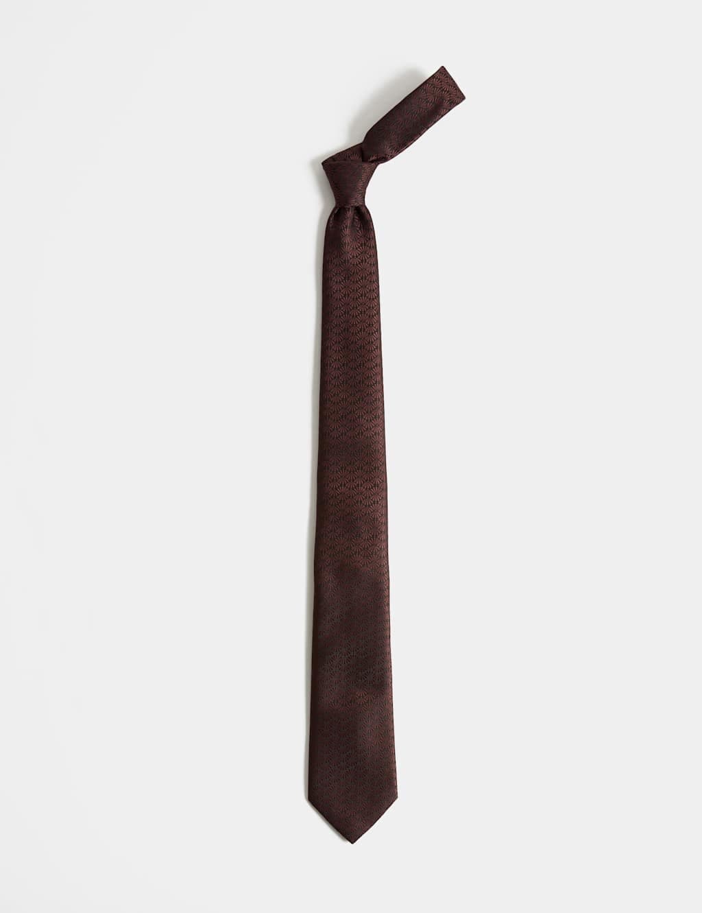 Marks & Spencer M&S Textured Fan Design Tie Bordeaux