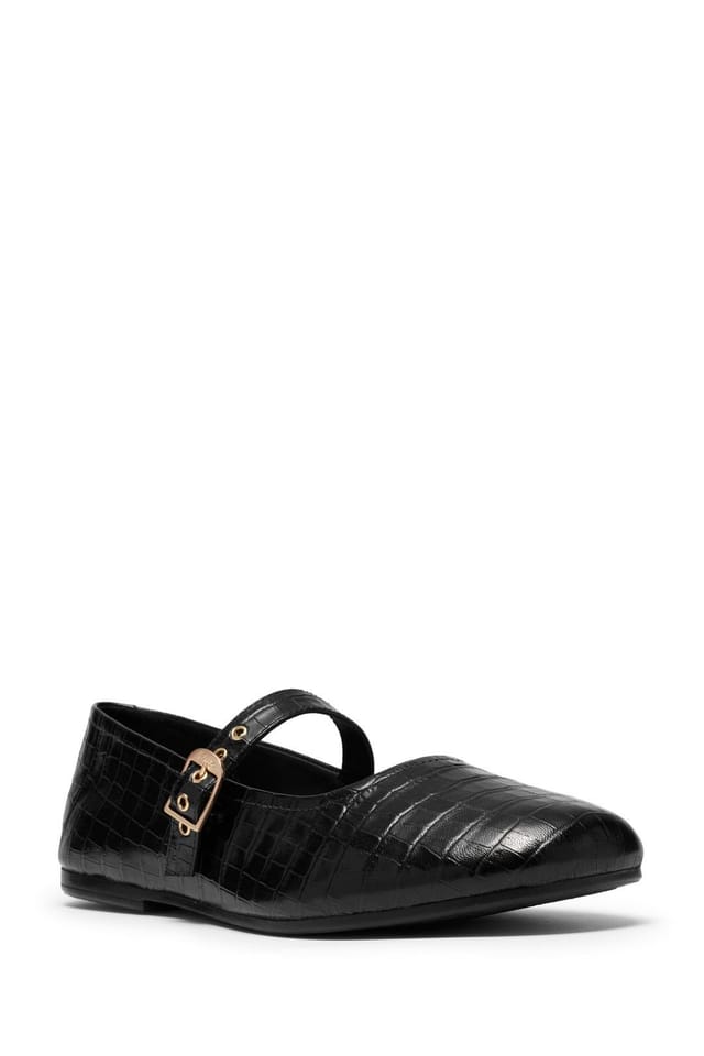 Clarks Clarks Women's Livia Jane Shoes Black Croc Effect - 2