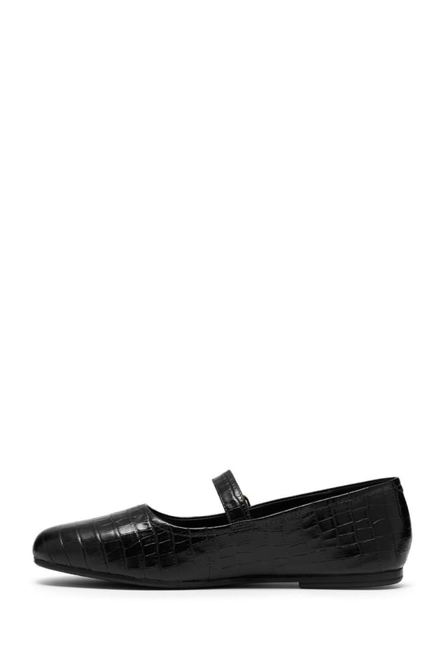 Clarks Clarks Women's Livia Jane Shoes Black Croc Effect - 3