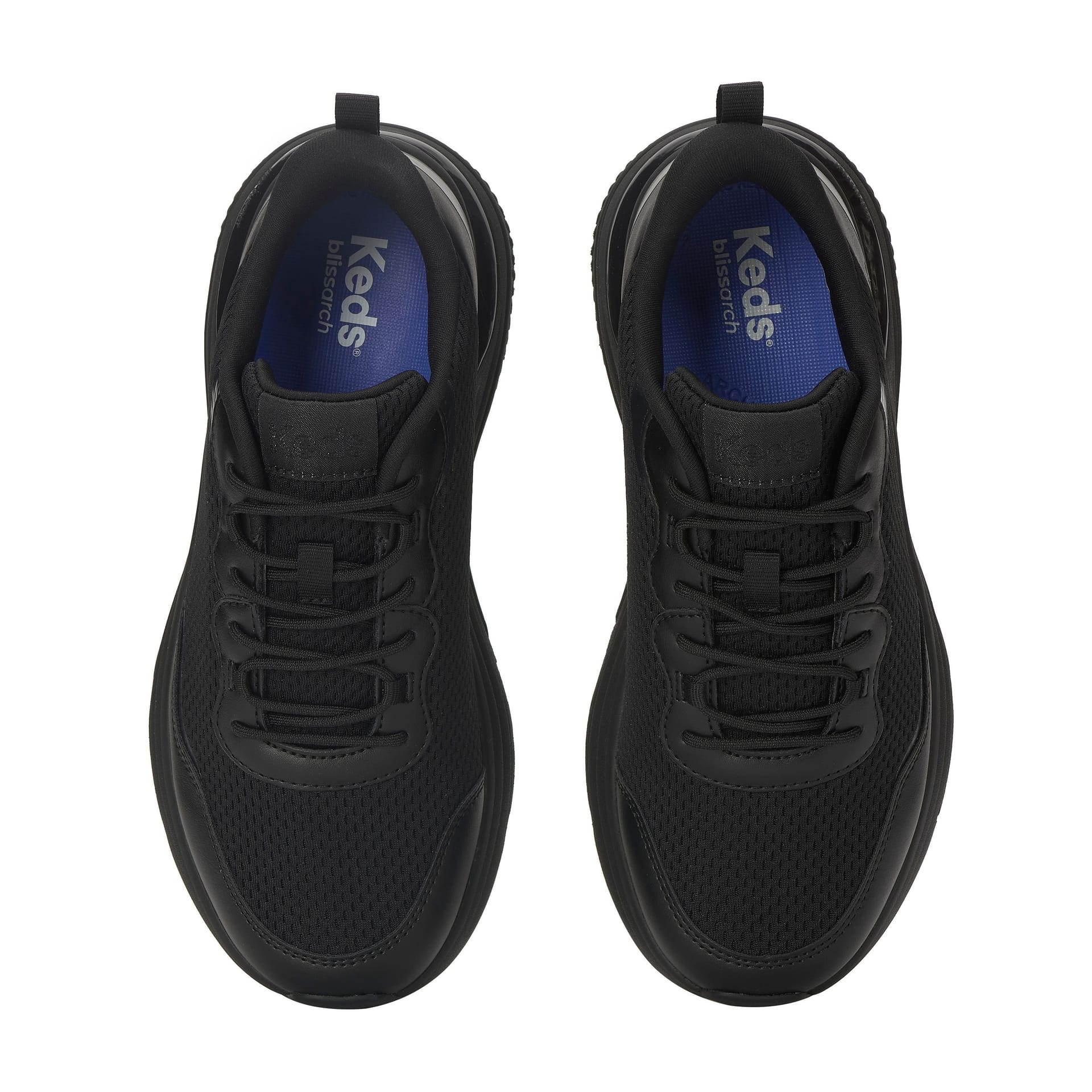 keds Keds Women's Blissmove Lace Mesh Leather Sneaker in Black - 4
