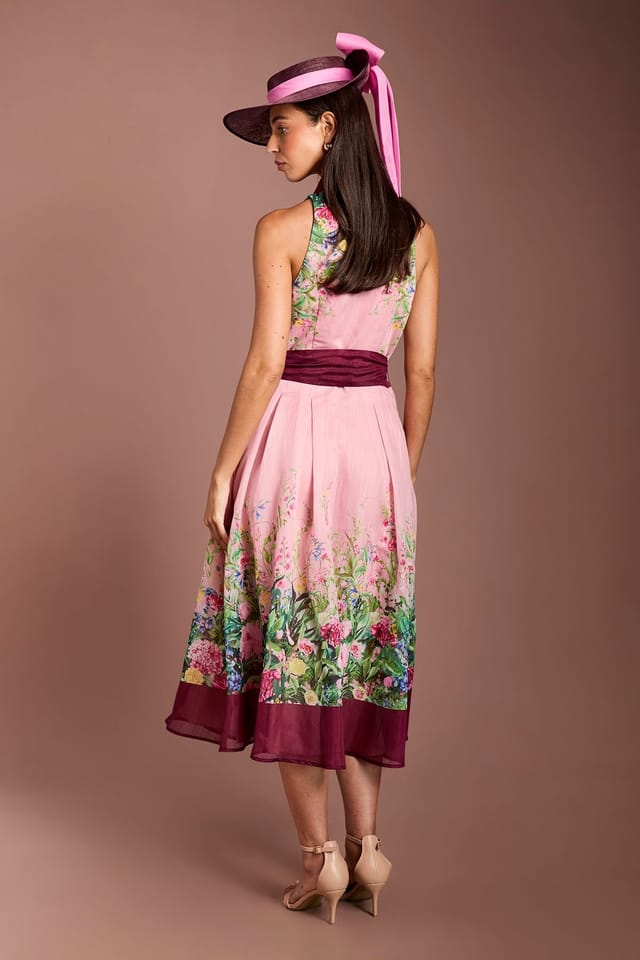 Coast Coast Women's Lisa Tan Collared Printed Midi Dress in Blush - 3