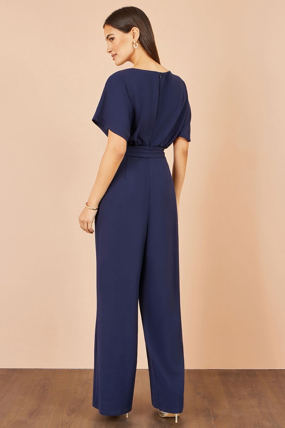 Yumi Yumi Women's Batwing Stretch Jumpsuit in Navy - 4