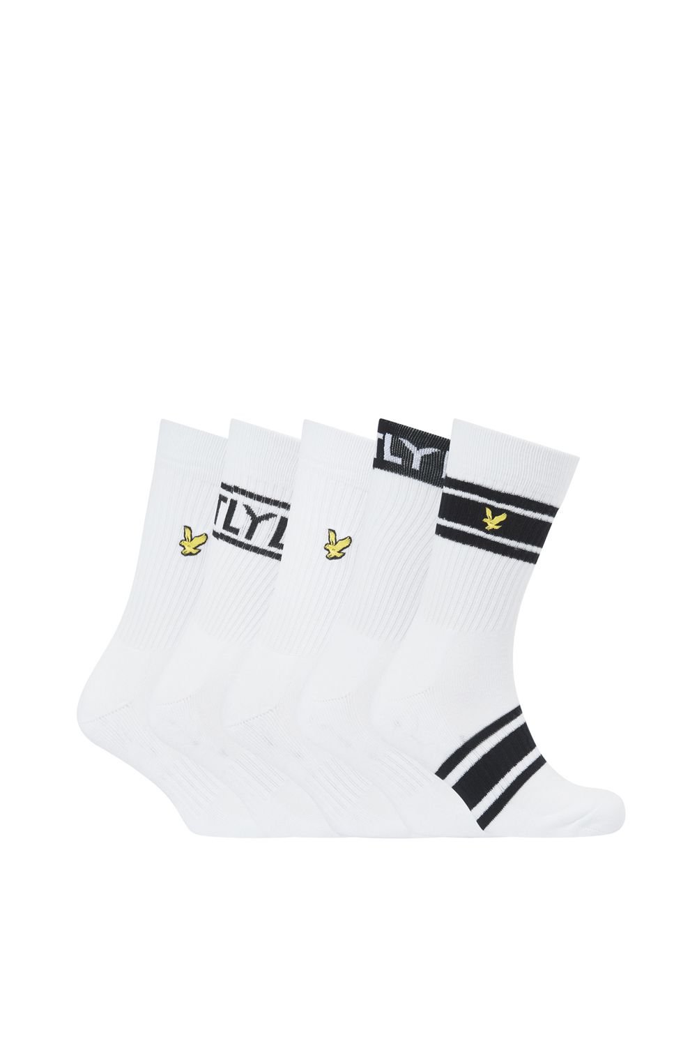 Lyle & Scott Lyle & Scott Men's Montrose 5 Pack Sports Socks White - 2