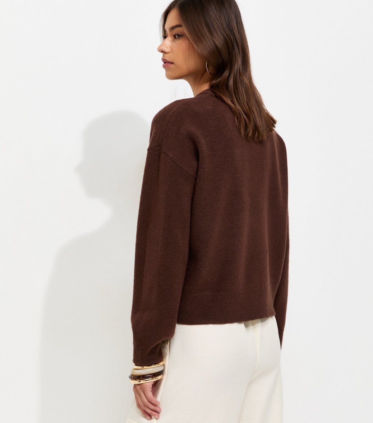 New Look Women's Brown Midweight Crew Neck Jumper New Look - 4