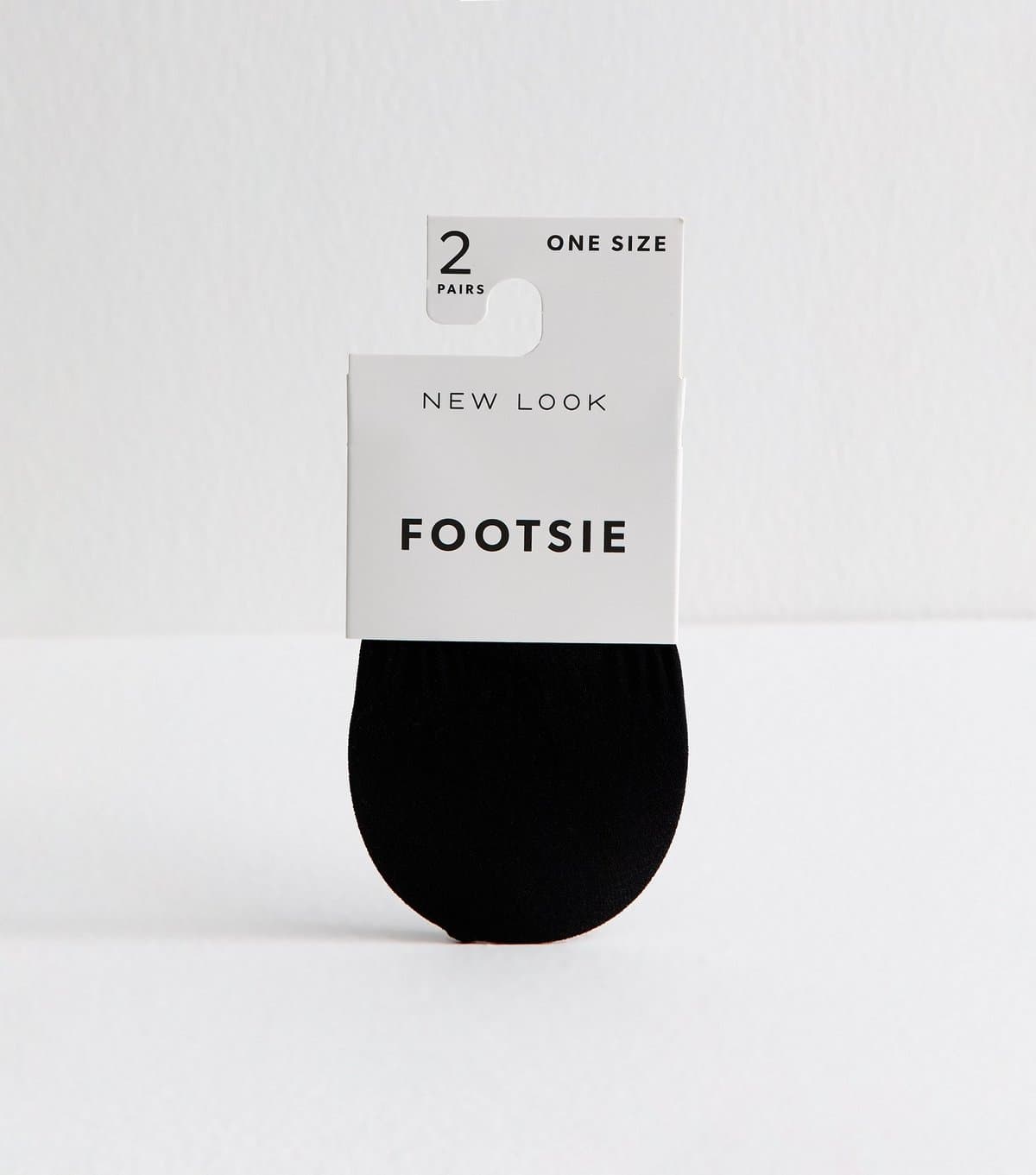 New Look Pack of 2 Black Sheer Footsie Socks New Look
