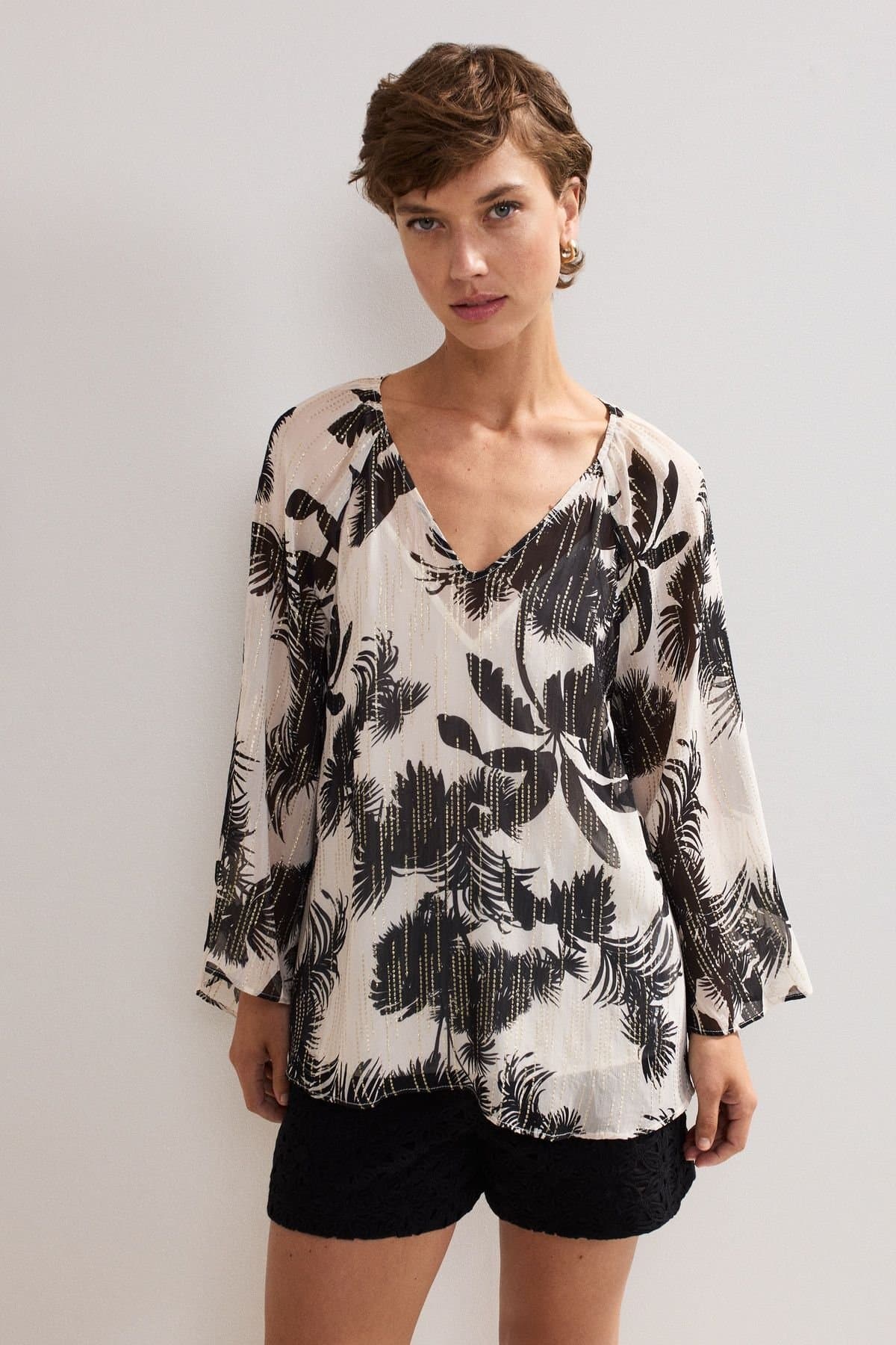 Phase Eight Phase Eight Women's Simi Fil Coupe Printed Blouse