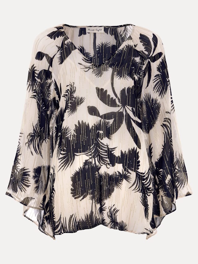 Phase Eight Phase Eight Women's Simi Fil Coupe Printed Blouse - 2