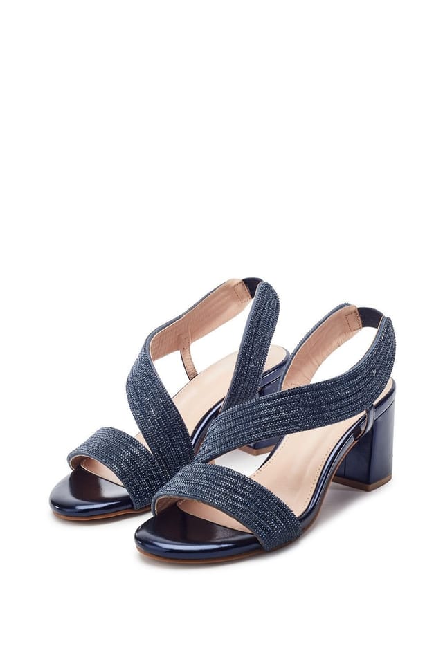 Moda In Pelle Moda In Pelle Women's 'Nikkia' Porvair Heeled Sandals in Navy - 2