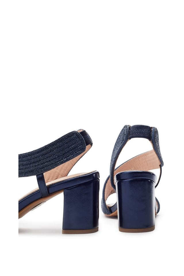 Moda In Pelle Moda In Pelle Women's 'Nikkia' Porvair Heeled Sandals in Navy - 3