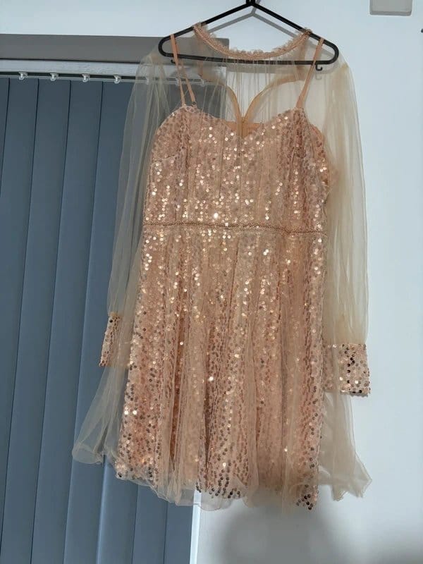 ASOS ASOS champagne/rose gold dress - 1