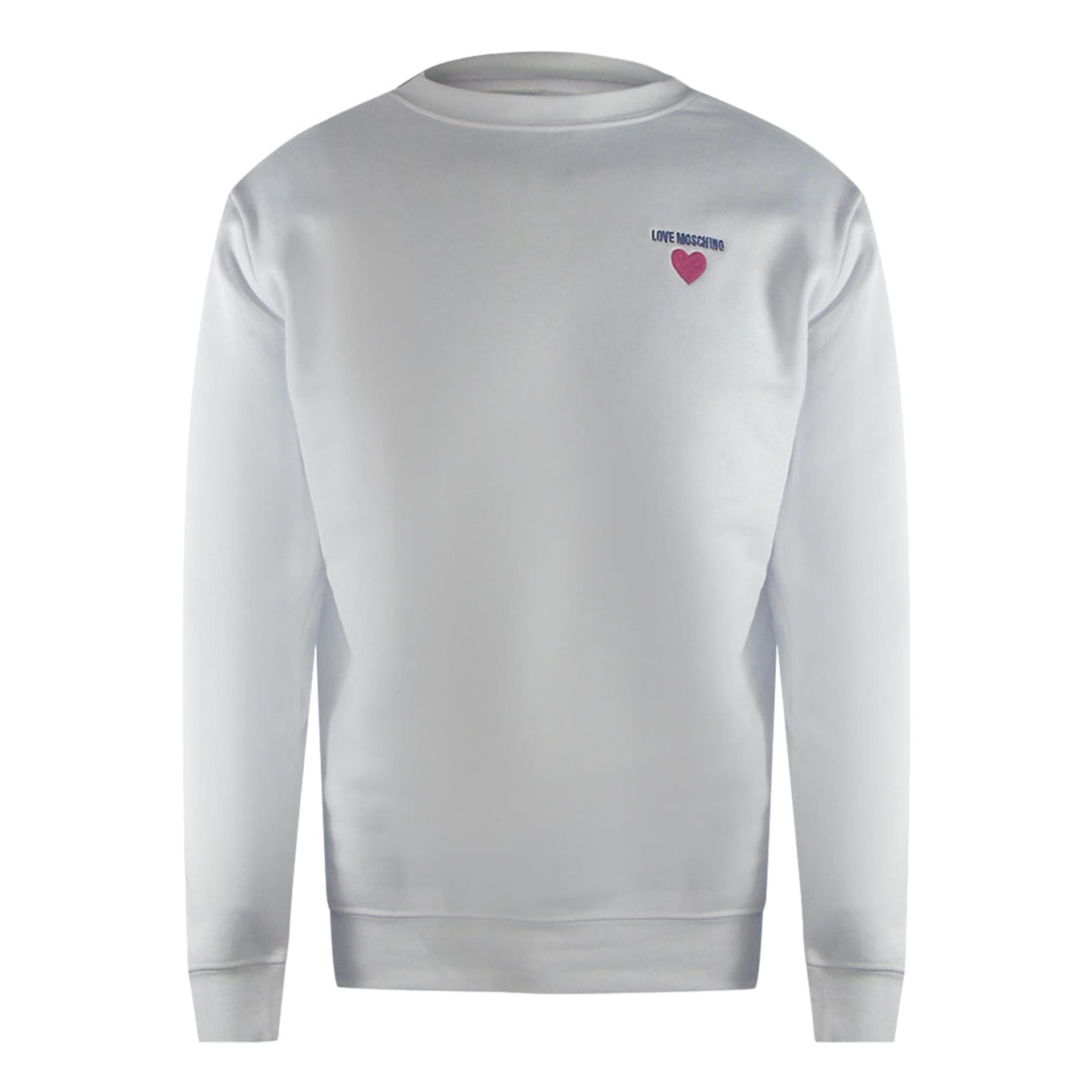 Love Moschino Love Moschino Men's Long Sleeve Round Neck Sweatshirt in White